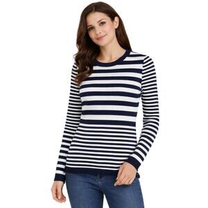 Michael Kors Striped Sweater Navy and White Small
